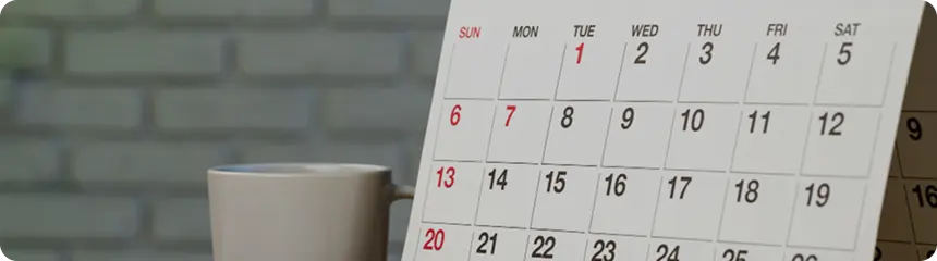 Divorce calendar overview