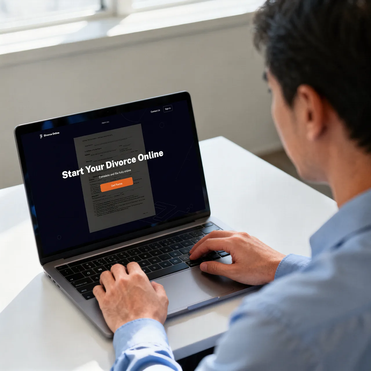 Preparing California divorce documents online with YourForms