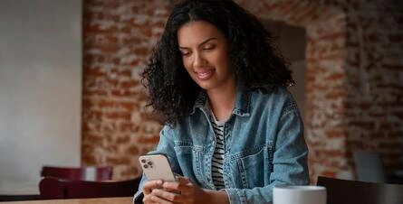 Woman using phone