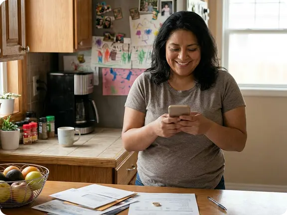 Woman planning her divorce online